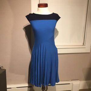 Blue Color Block Dress